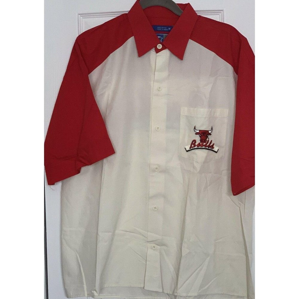Chicago Bulls Vtg Starter Camp Shirt Size Medium